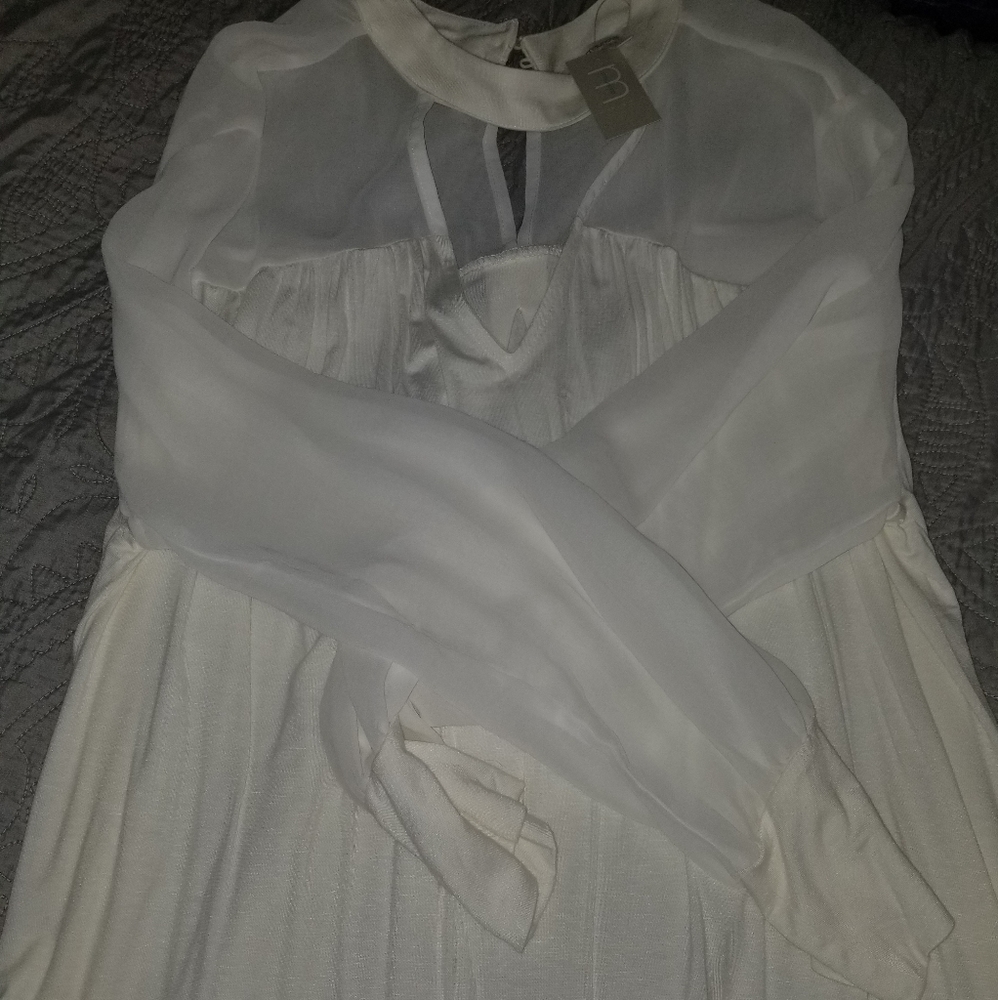 White plus size top